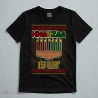 Kwanzaa is Lit Kinara Candles Ugly Kwanzaa Sweater T-Shirt thumb 5