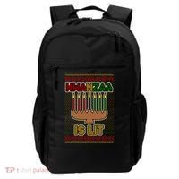 Kwanzaa is Lit Kinara Candles Ugly Kwanzaa Sweater Backpack thumb 0