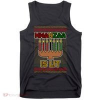 Kwanzaa is Lit Kinara Candles Ugly Kwanzaa Sweater Tank Top thumb 0