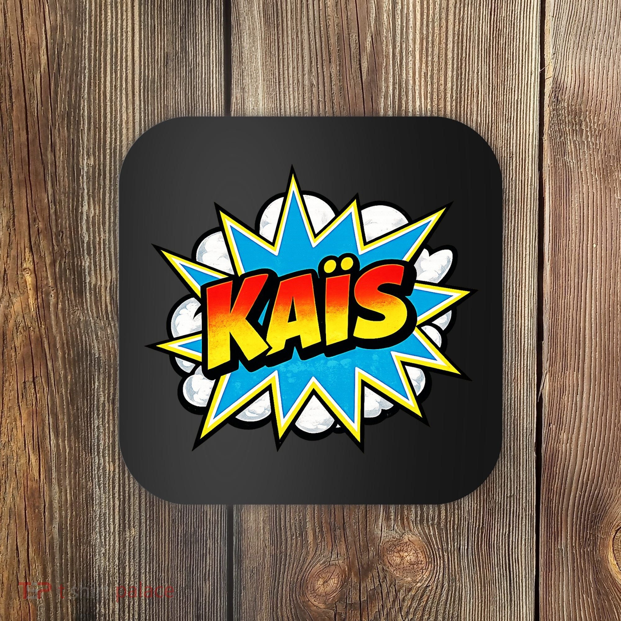 Kais Warmly Comic Name Retro Coaster