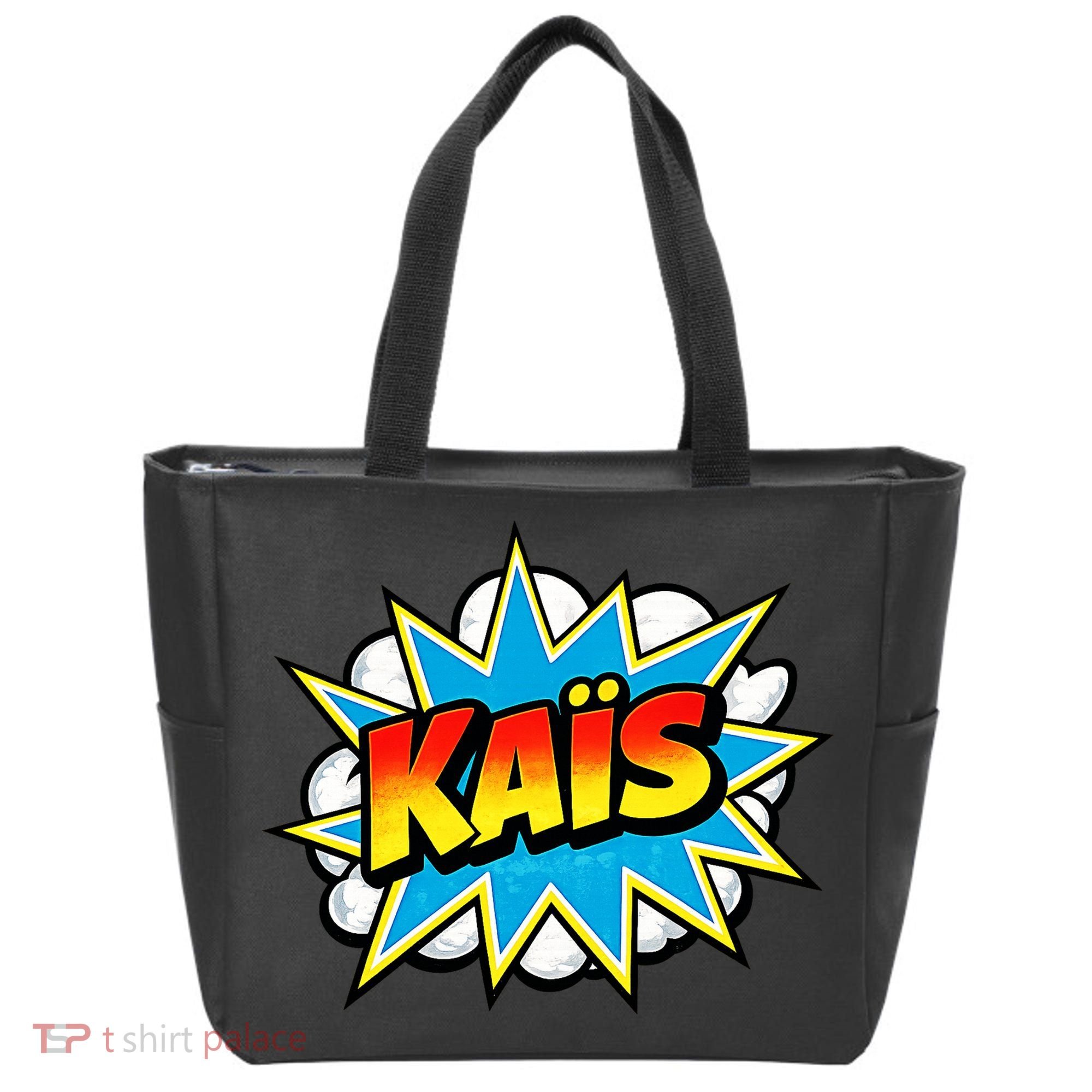 Kais Warmly Comic Name Retro Tote Bag