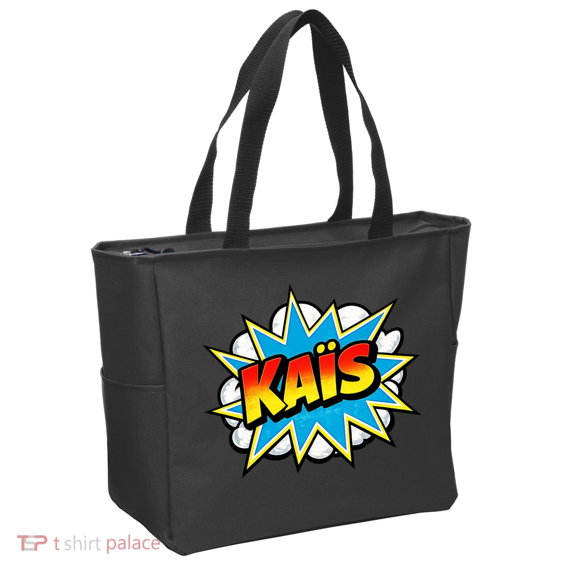 Kais Warmly Comic Name Retro Tote Bag