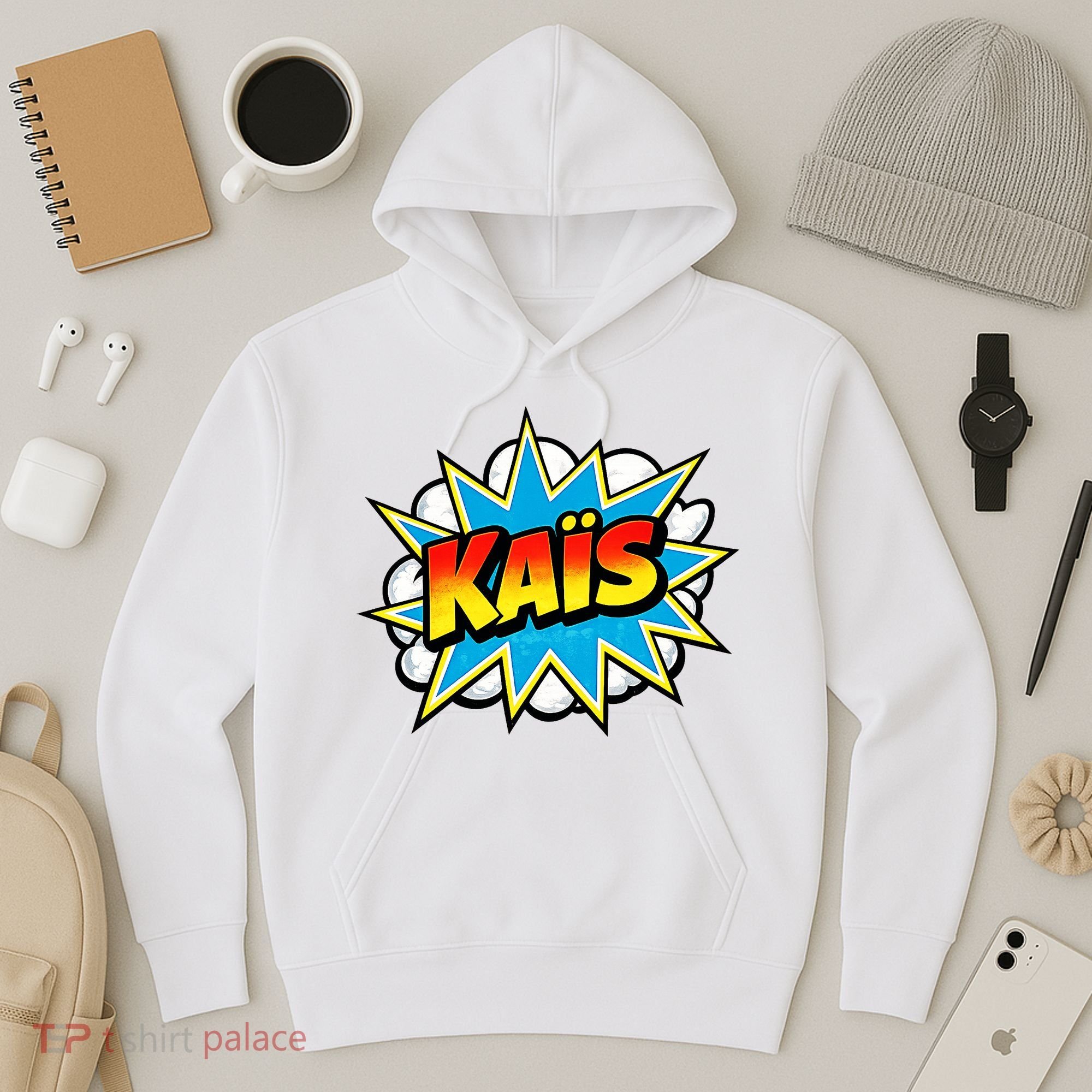 Kais Warmly Comic Name Retro Hoodie