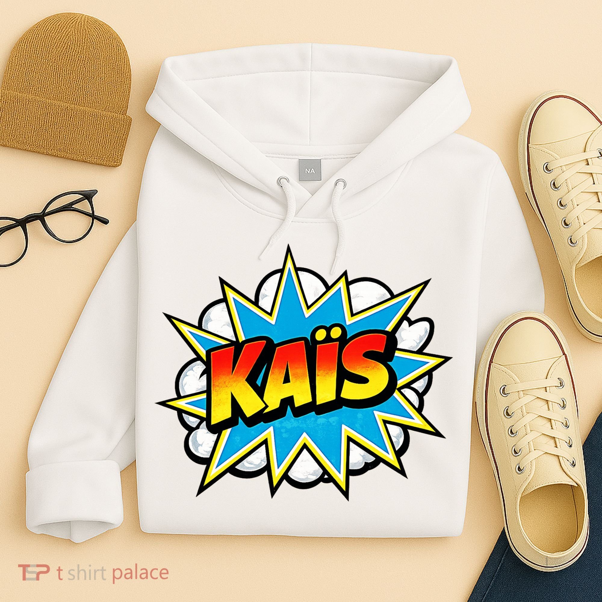 Kais Warmly Comic Name Retro Hoodie