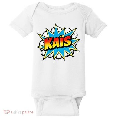 Kais Warmly Comic Name Retro Baby Bodysuit