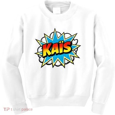 Kais Warmly Comic Name Retro Kids Sweatshirt