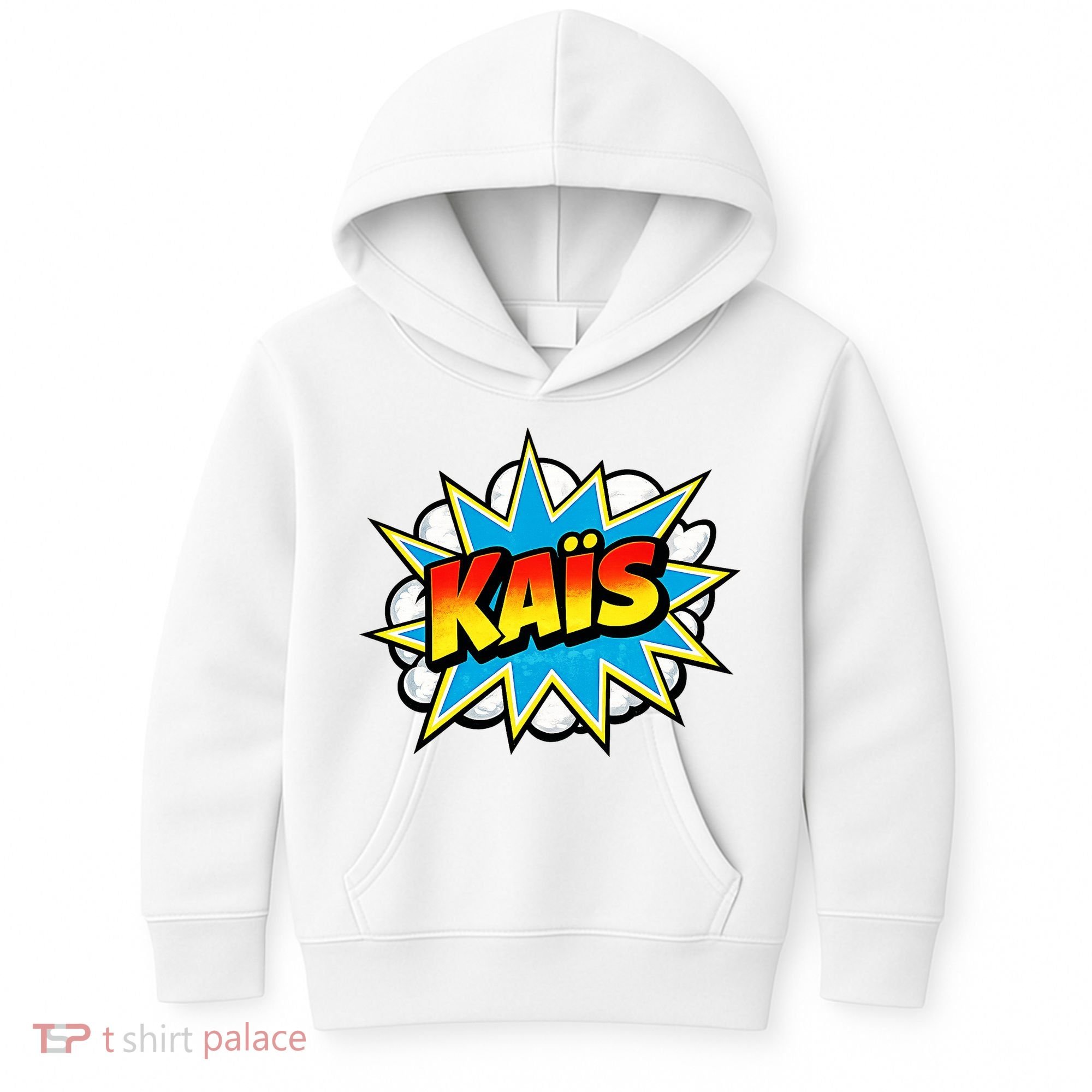 Kais Warmly Comic Name Retro Kids Hoodie