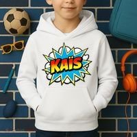 Kais Warmly Comic Name Retro Kids Hoodie thumb 2