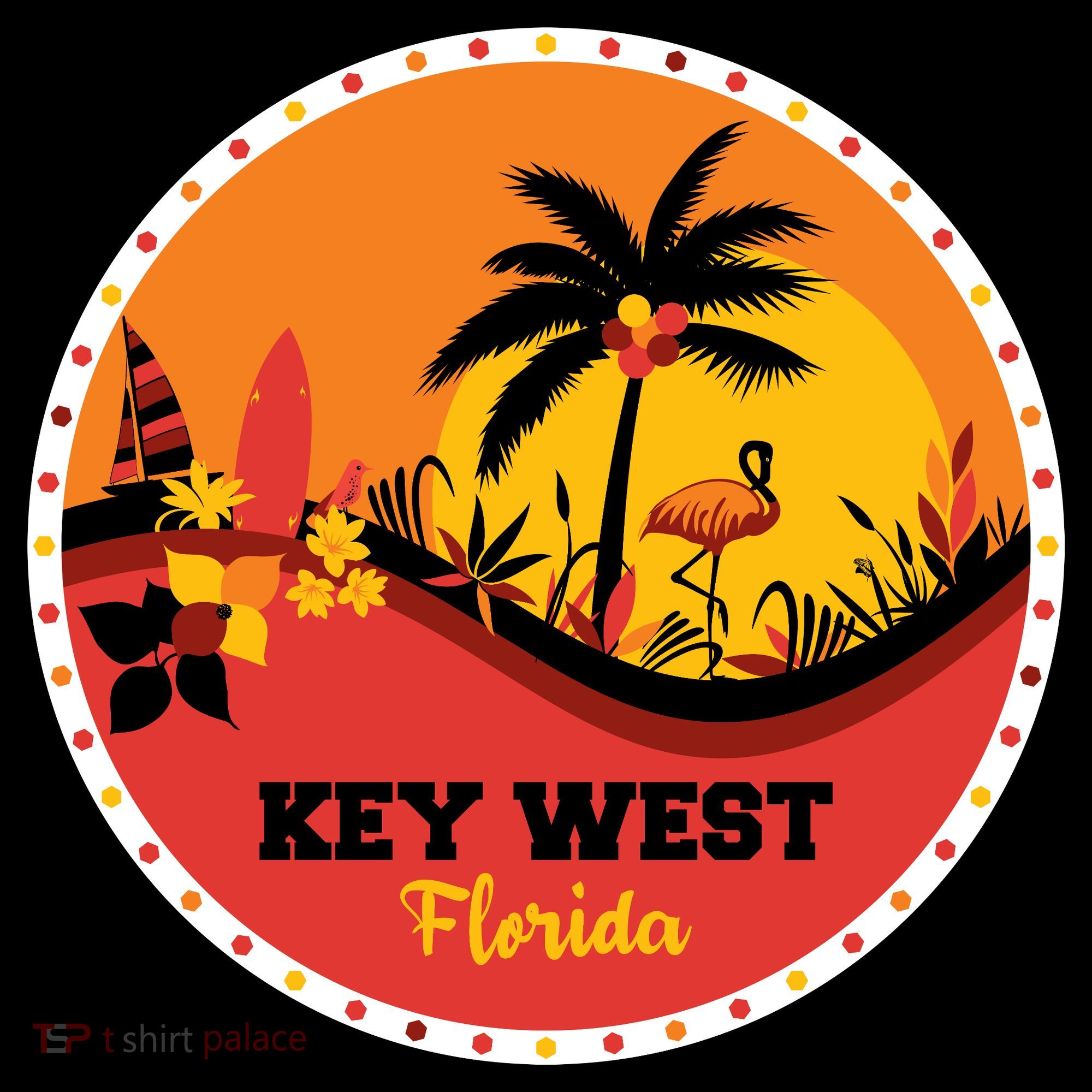Key West Circular Logo Ornament