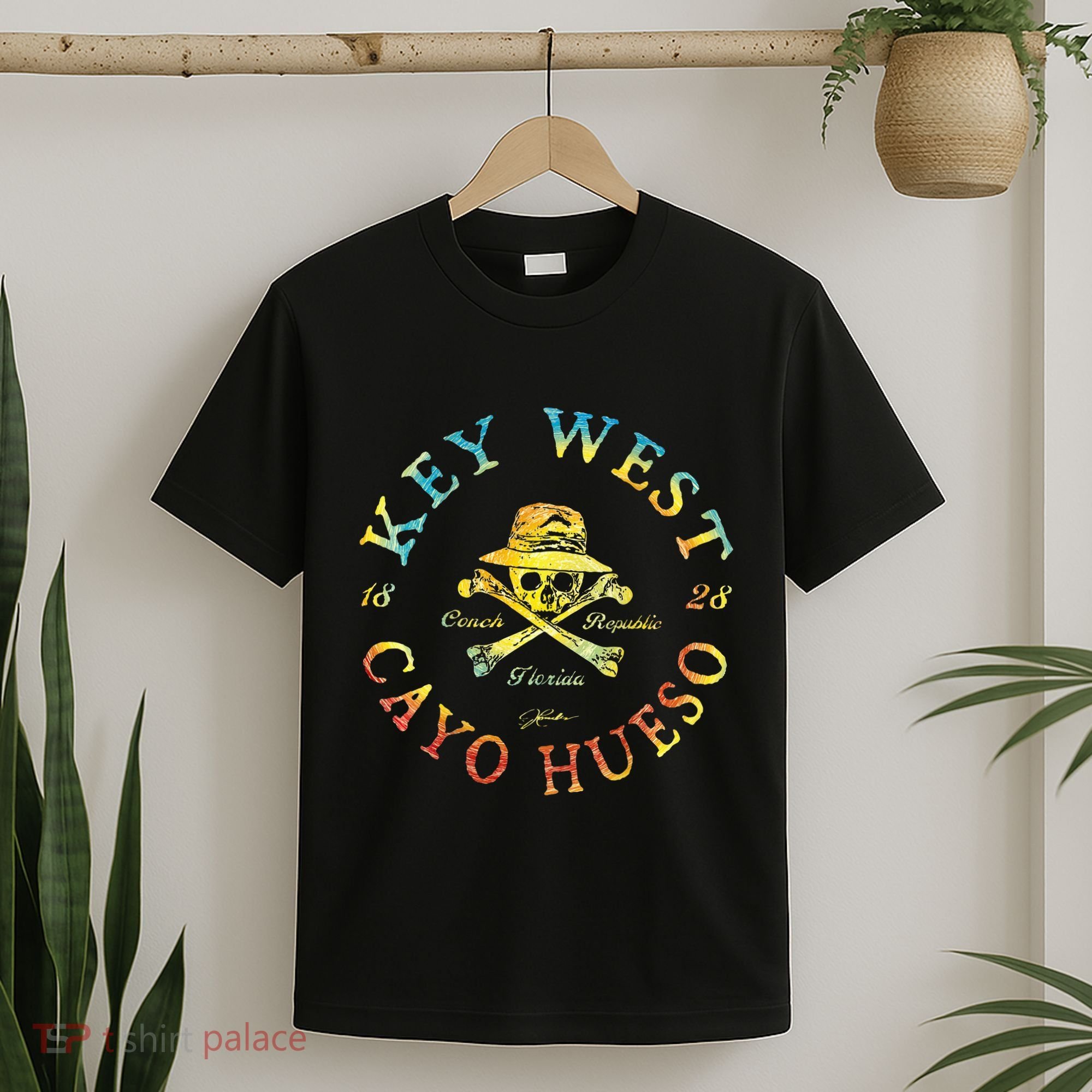 Key West Cayo Hueso Fl Jolly Roger T-Shirt