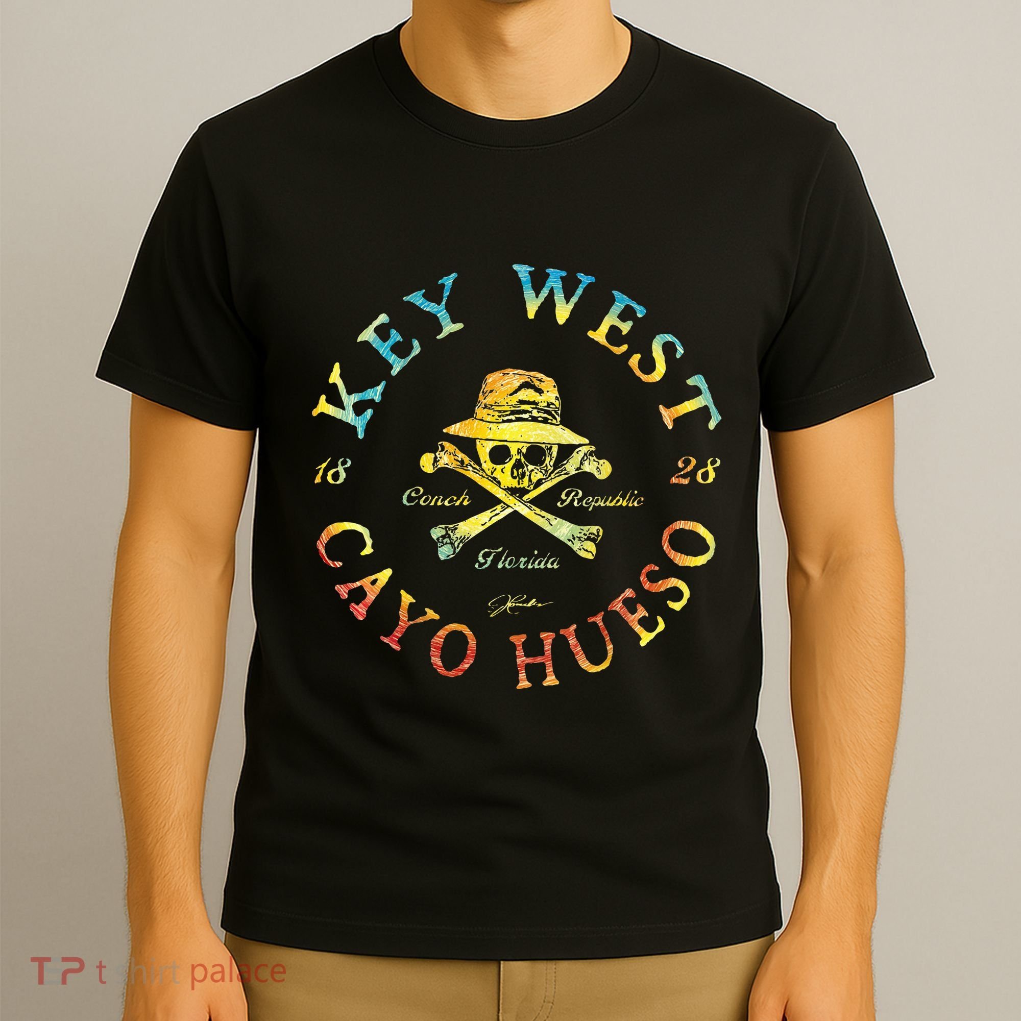 Key West Cayo Hueso Fl Jolly Roger T-Shirt