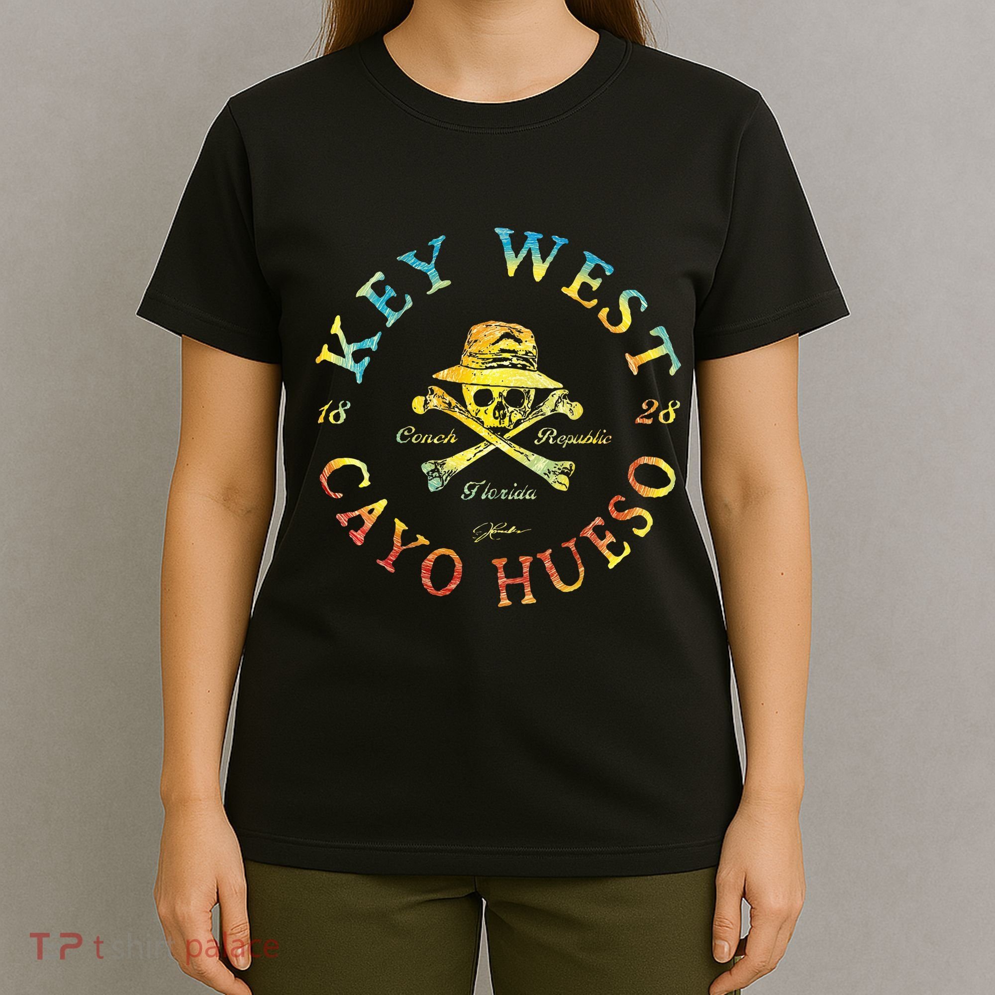 Key West Cayo Hueso Fl Jolly Roger T-Shirt