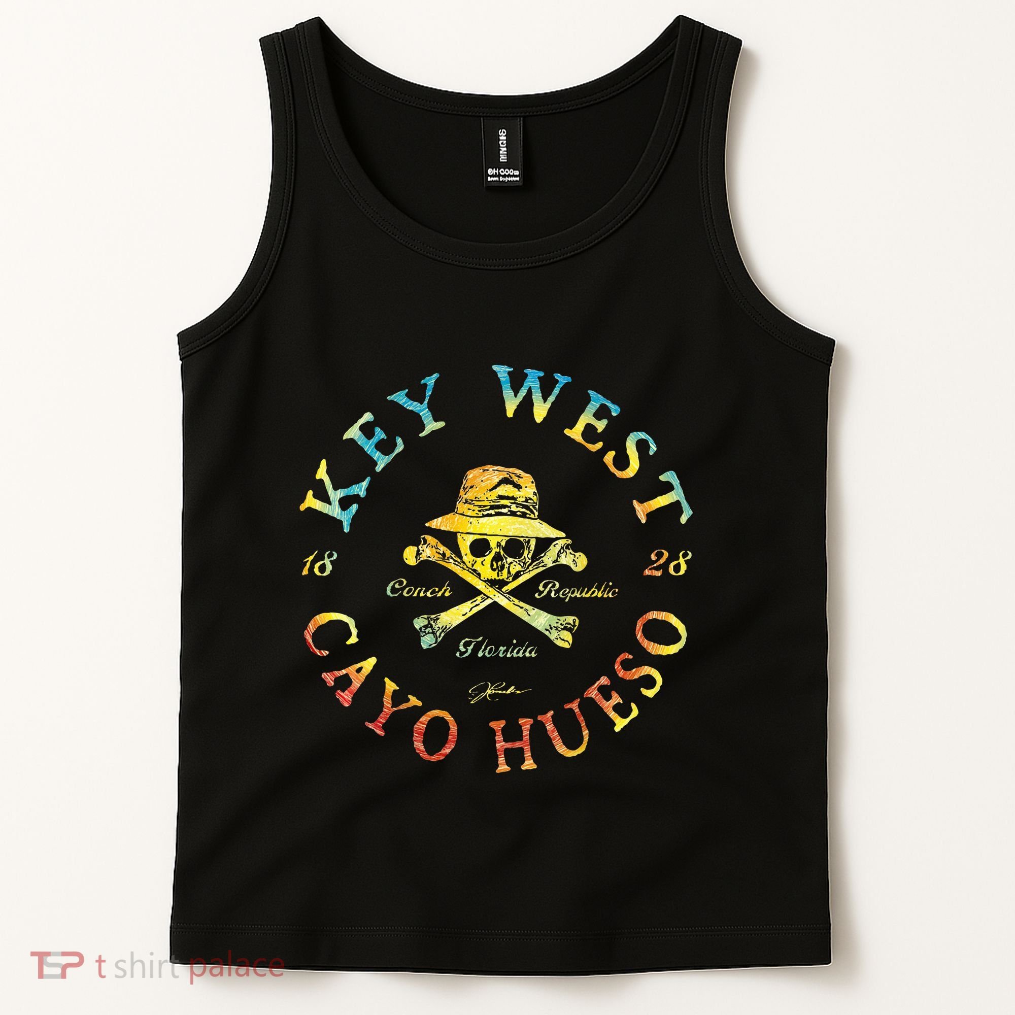 Key West Cayo Hueso Fl Jolly Roger Tank Top
