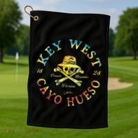 Key West Cayo Hueso Fl Jolly Roger Golf Towel thumb 1