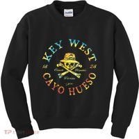 Key West Cayo Hueso Fl Jolly Roger Kids Sweatshirt thumb 0