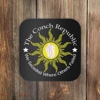 Key West Conch Republic Flag We Seceded Where Others Failed Coaster thumb 0
