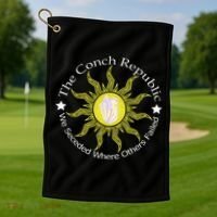Key West Conch Republic Flag We Seceded Where Others Failed Golf Towel thumb 1