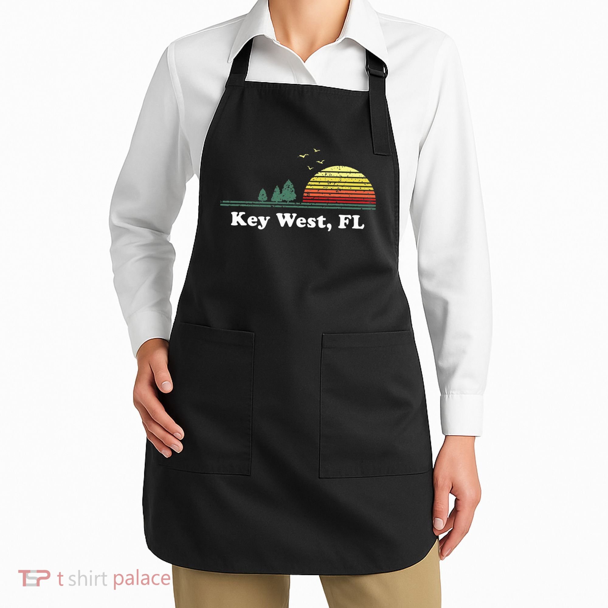 Key West Florida Home Souvenir Print Apron