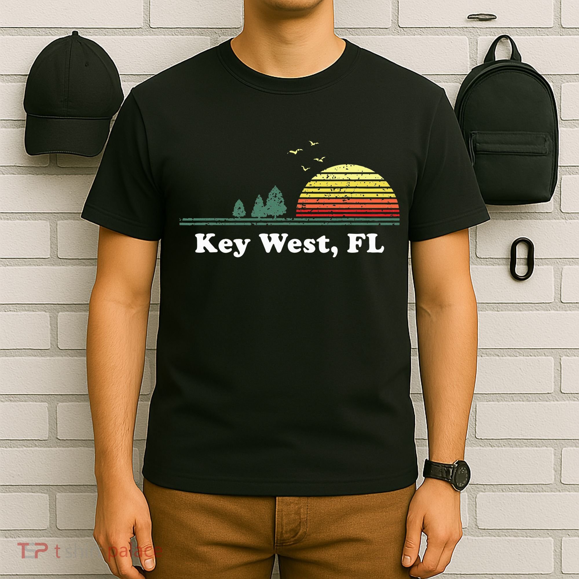 Key West Florida Home Souvenir Print T-Shirt
