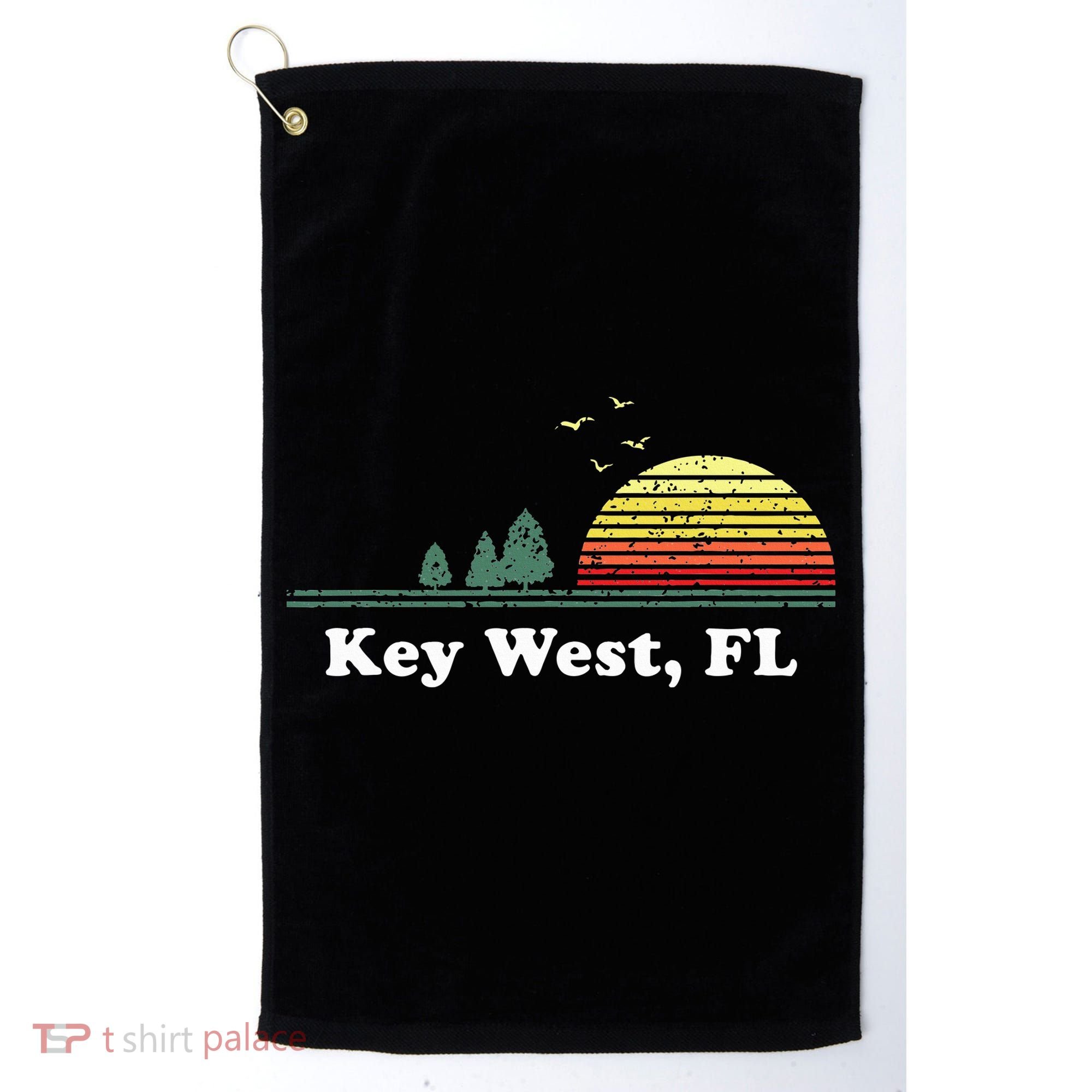 Key West Florida Home Souvenir Print Golf Towel