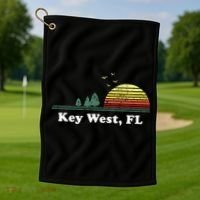 Key West Florida Home Souvenir Print Golf Towel thumb 1