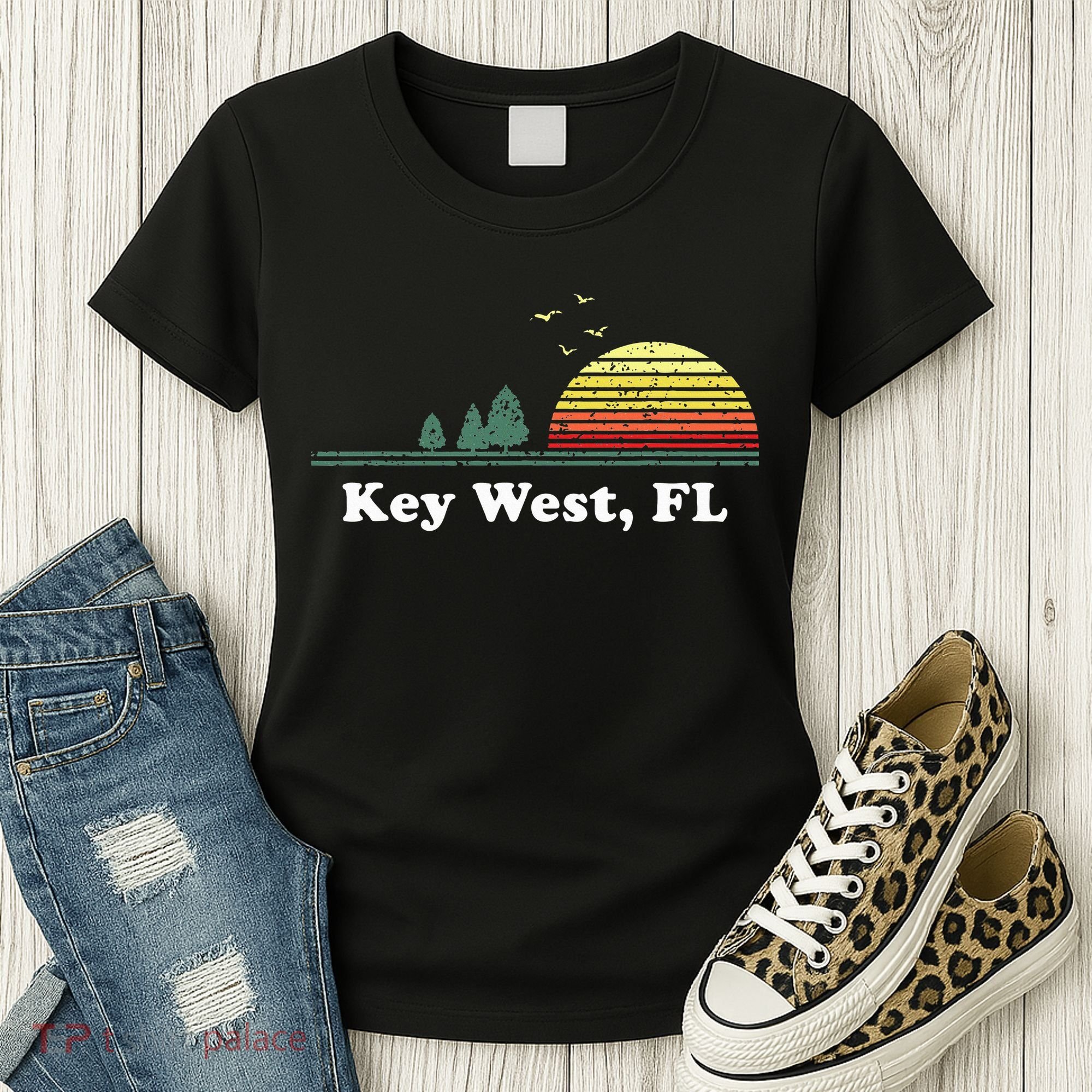 Key West Florida Home Souvenir Print Women's T-Shirt