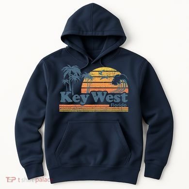 Key West Florida Beach Vintage Spring Break Vacation Retro Hoodie
