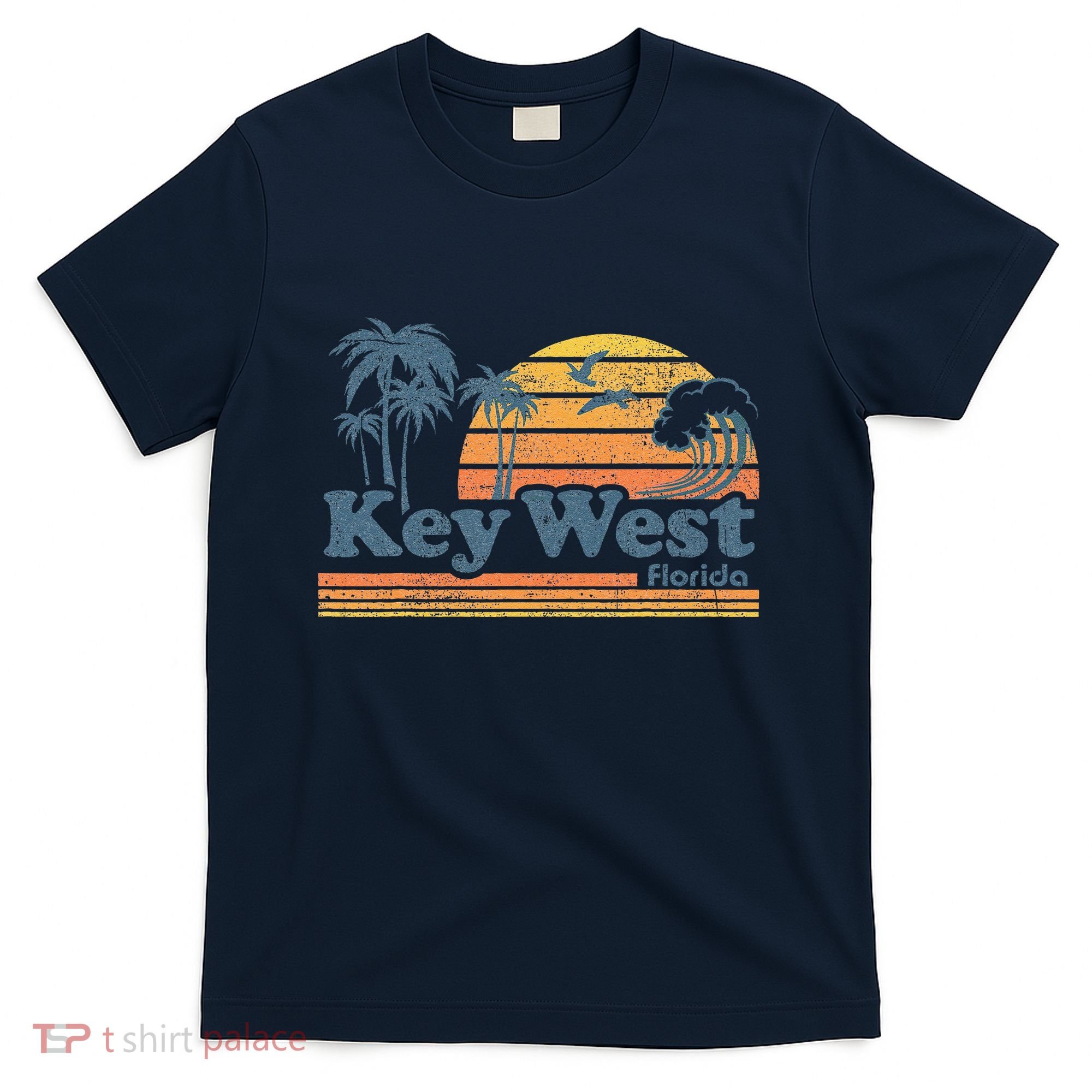 Key West Florida Beach Vintage Spring Break Vacation Retro T-Shirt