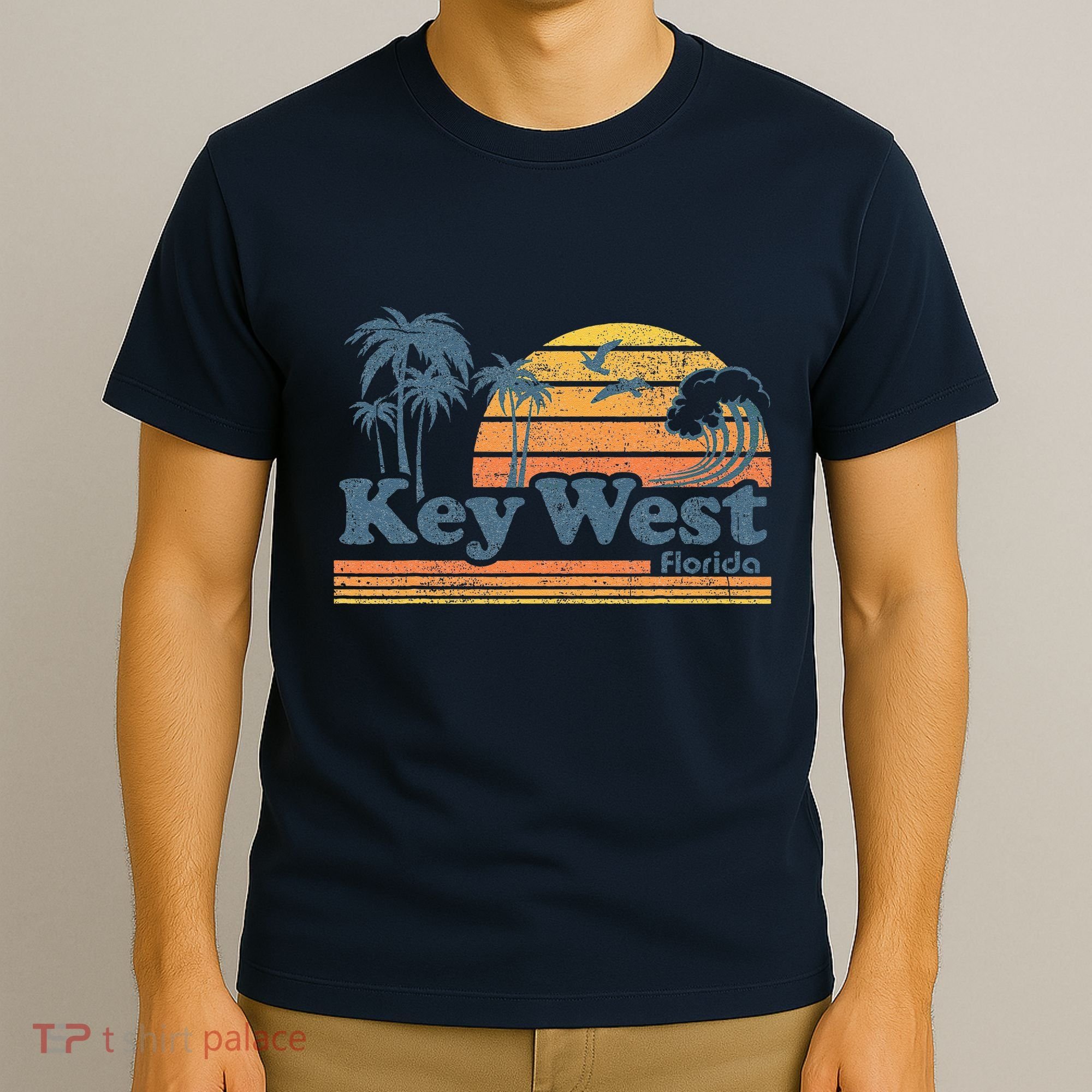 Key West Florida Beach Vintage Spring Break Vacation Retro T-Shirt