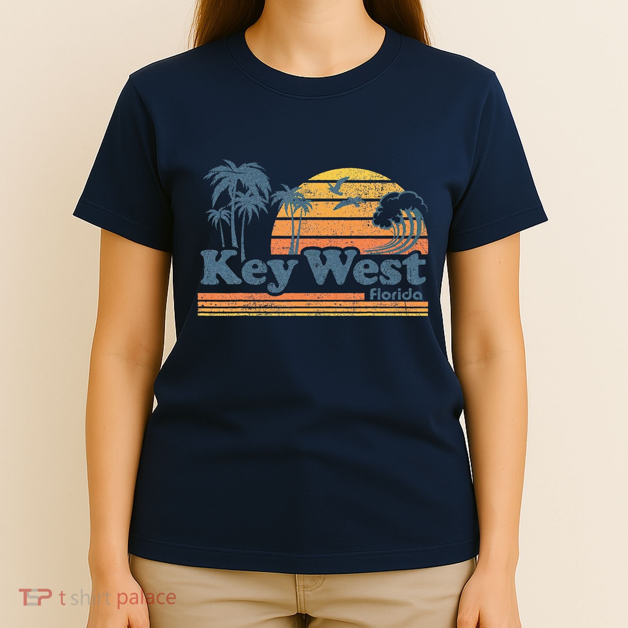 Key West Florida Beach Vintage Spring Break Vacation Retro T-Shirt