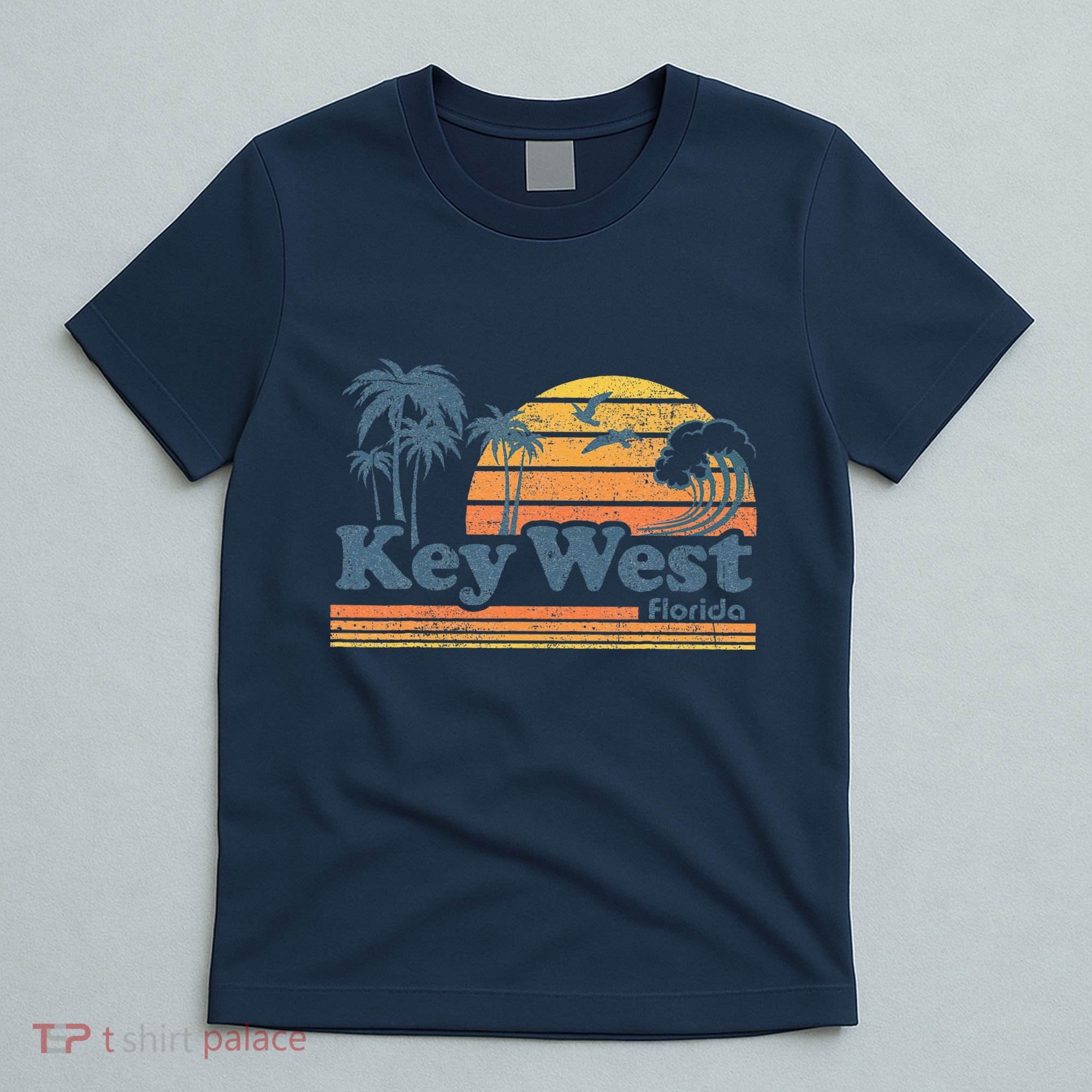 Key West Florida Beach Vintage Spring Break Vacation Retro T-Shirt