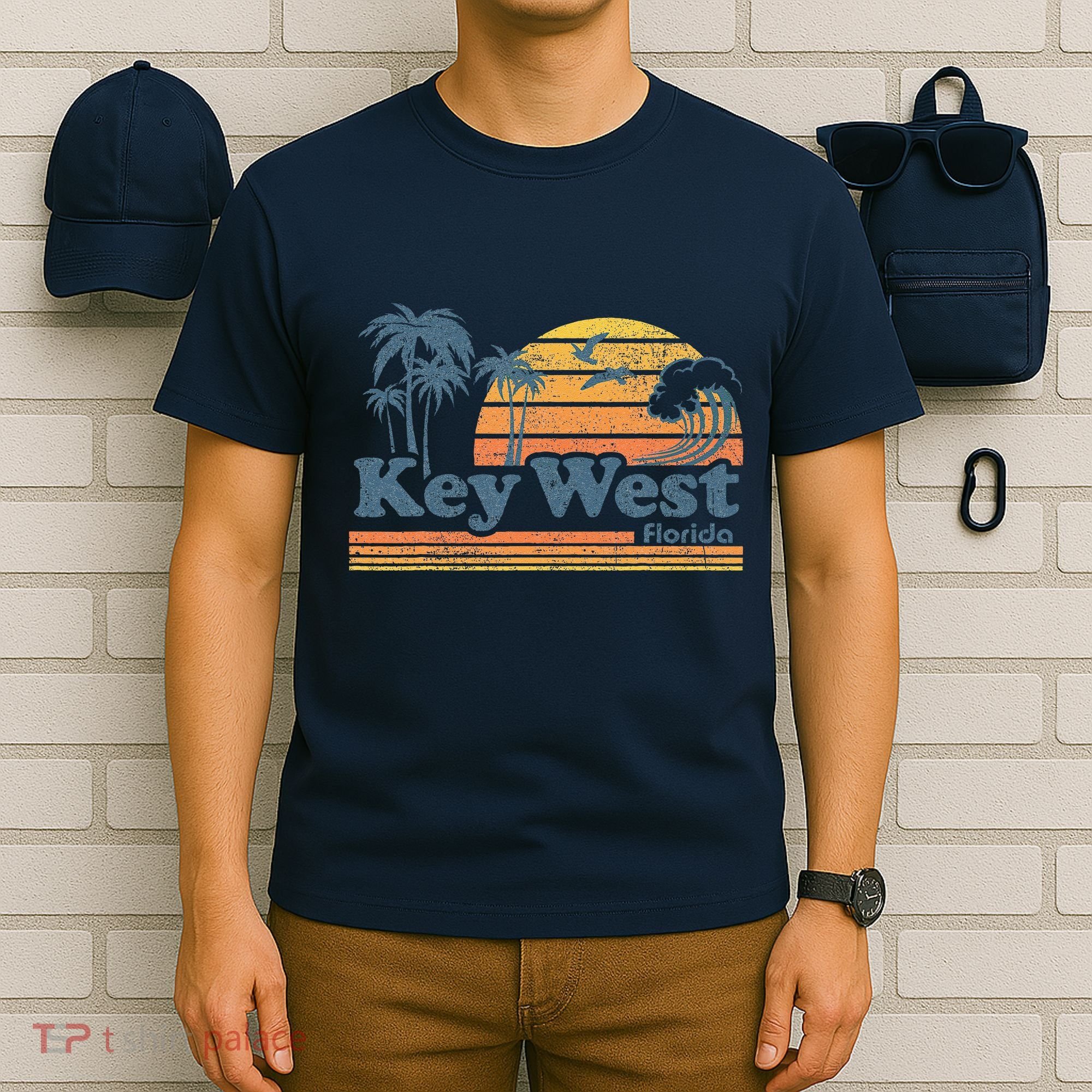 Key West Florida Beach Vintage Spring Break Vacation Retro T-Shirt