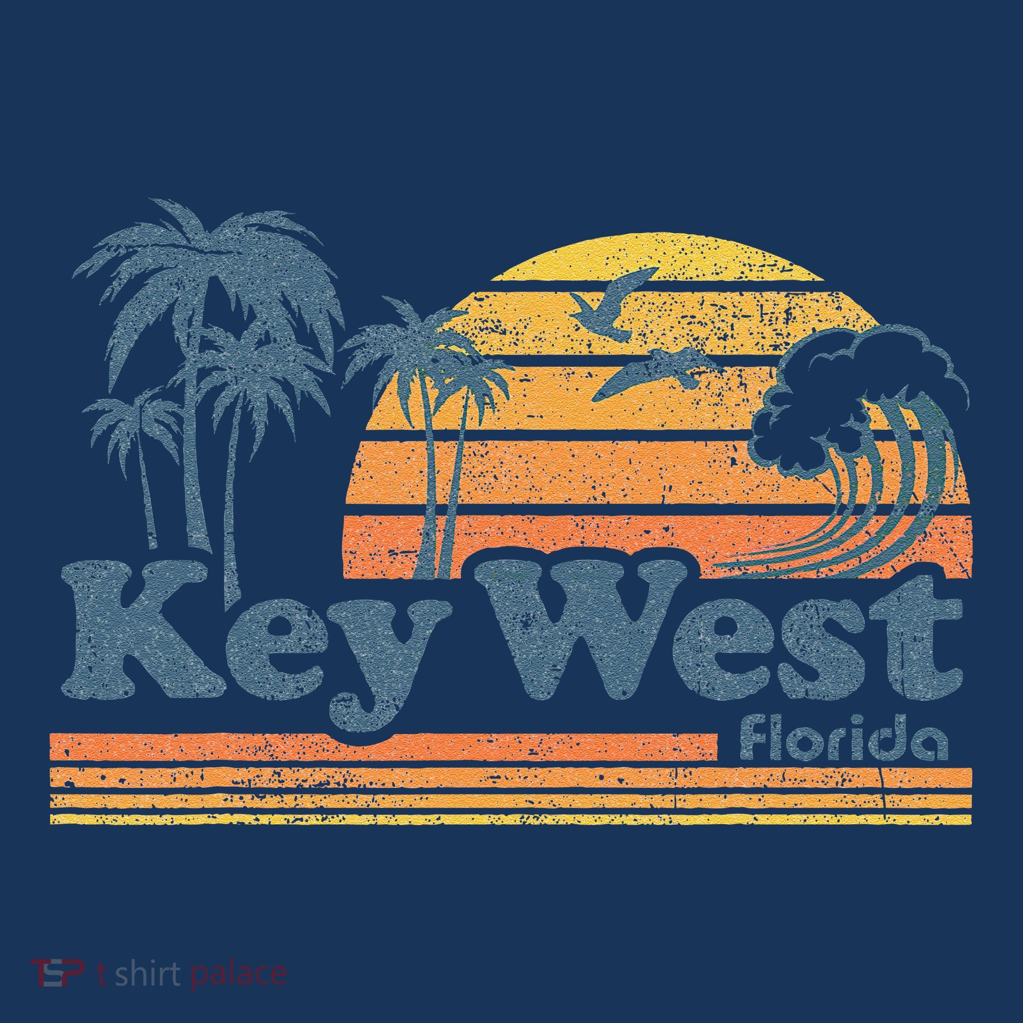 Key West Florida Beach Vintage Spring Break Vacation Retro T-Shirt