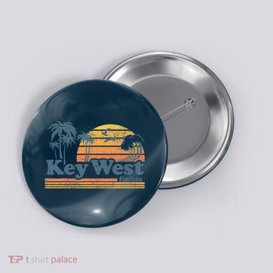Key West Florida Beach Vintage Spring Break Vacation Retro Button
