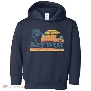 Key West Florida Beach Vintage Spring Break Vacation Retro Toddler Hoodie