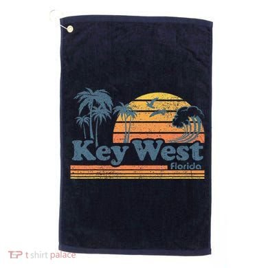 Key West Florida Beach Vintage Spring Break Vacation Retro Golf Towel
