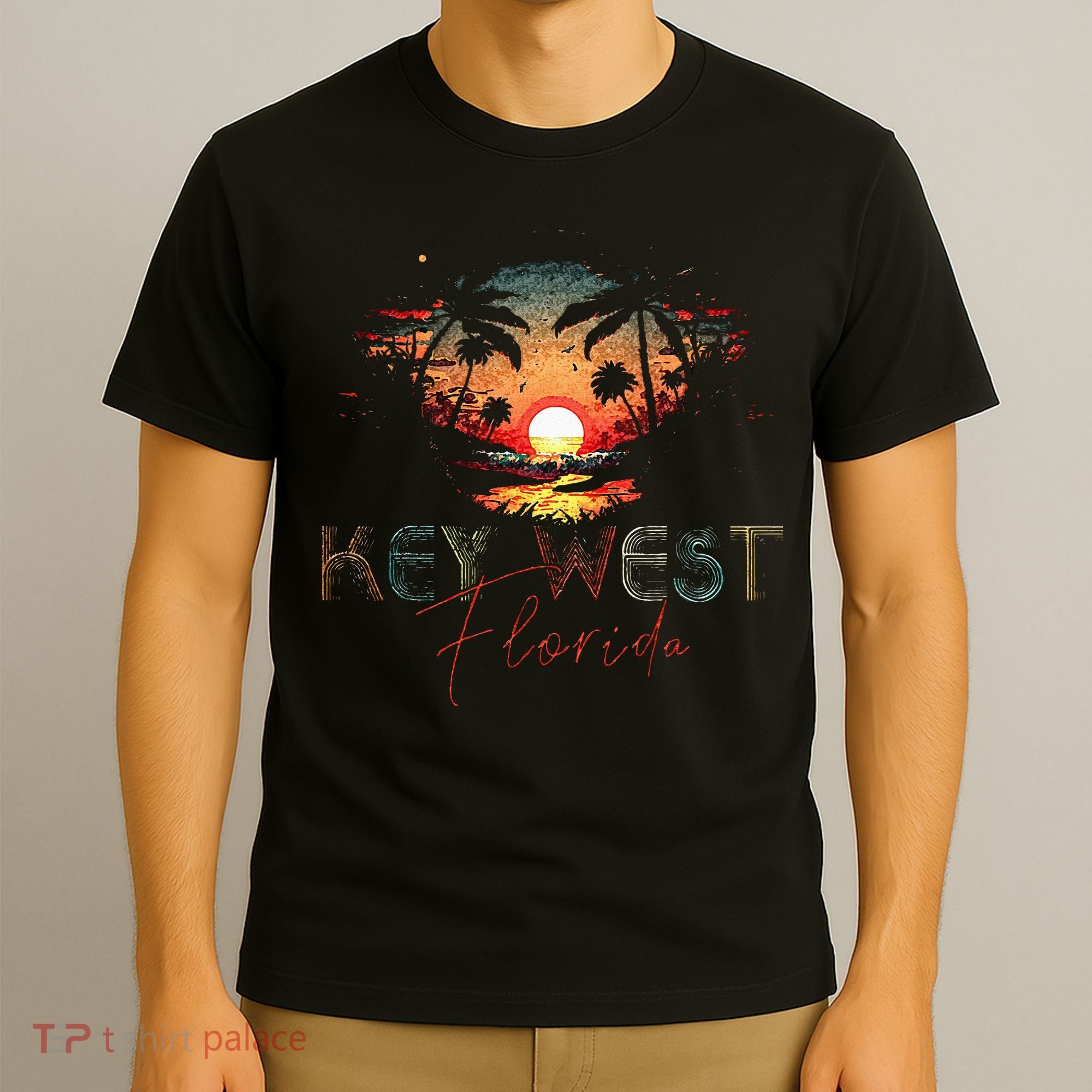 KEY WEST Florida Vintage Retro Sunset Beach Men Women Gifts T-Shirt