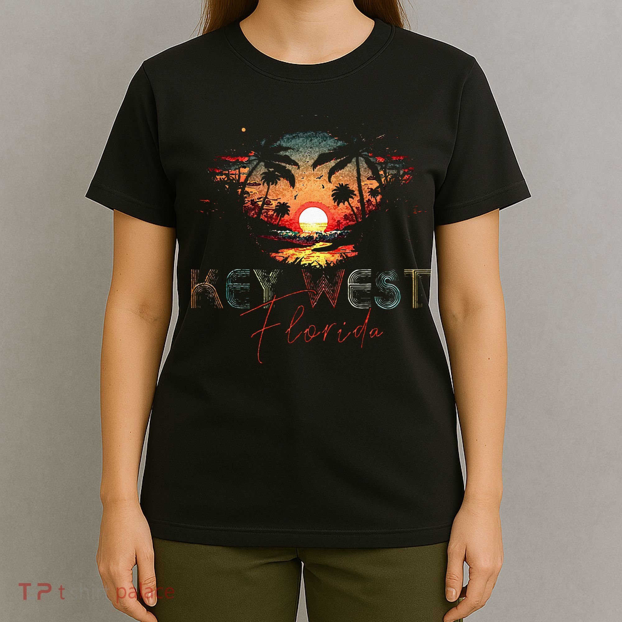 KEY WEST Florida Vintage Retro Sunset Beach Men Women Gifts T-Shirt