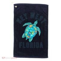 Key West Florida Sea Turtle Golf Towel thumb 0