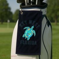 Key West Florida Sea Turtle Golf Towel thumb 2
