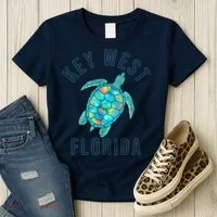 Key West Florida Sea Turtle Women's T-Shirt thumb 3