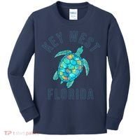Key West Florida Sea Turtle Kids Long Sleeve Shirt thumb 0
