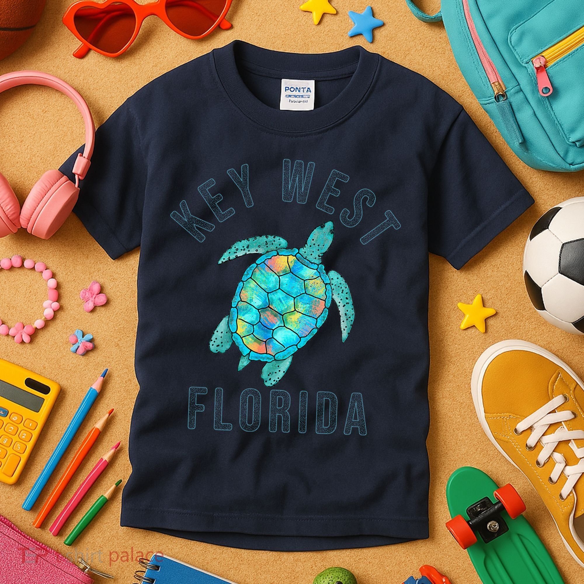 Key West Florida Sea Turtle Kids T-Shirt