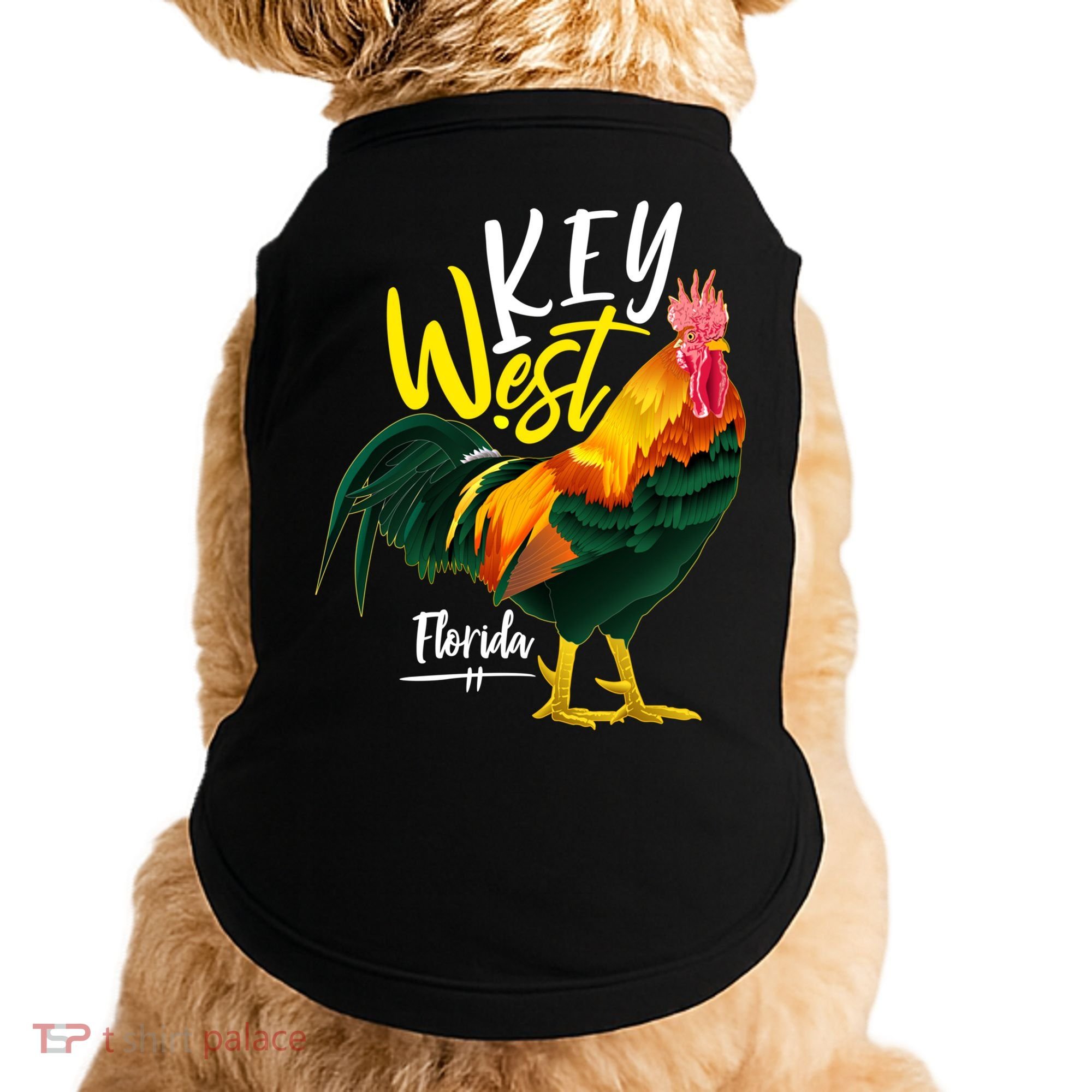 Key West Florida Keys Rooster Vacation Cruise Souvenir Gift Great Gift Doggie Tank