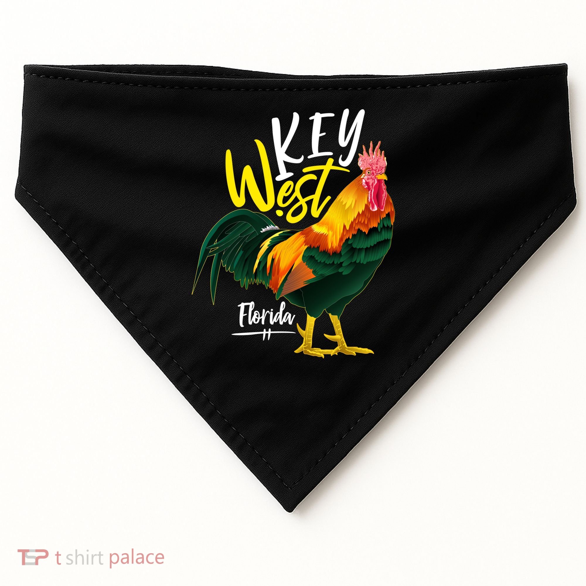 Key West Florida Keys Rooster Vacation Cruise Souvenir Gift Great Gift USA-Made Doggie Bandana