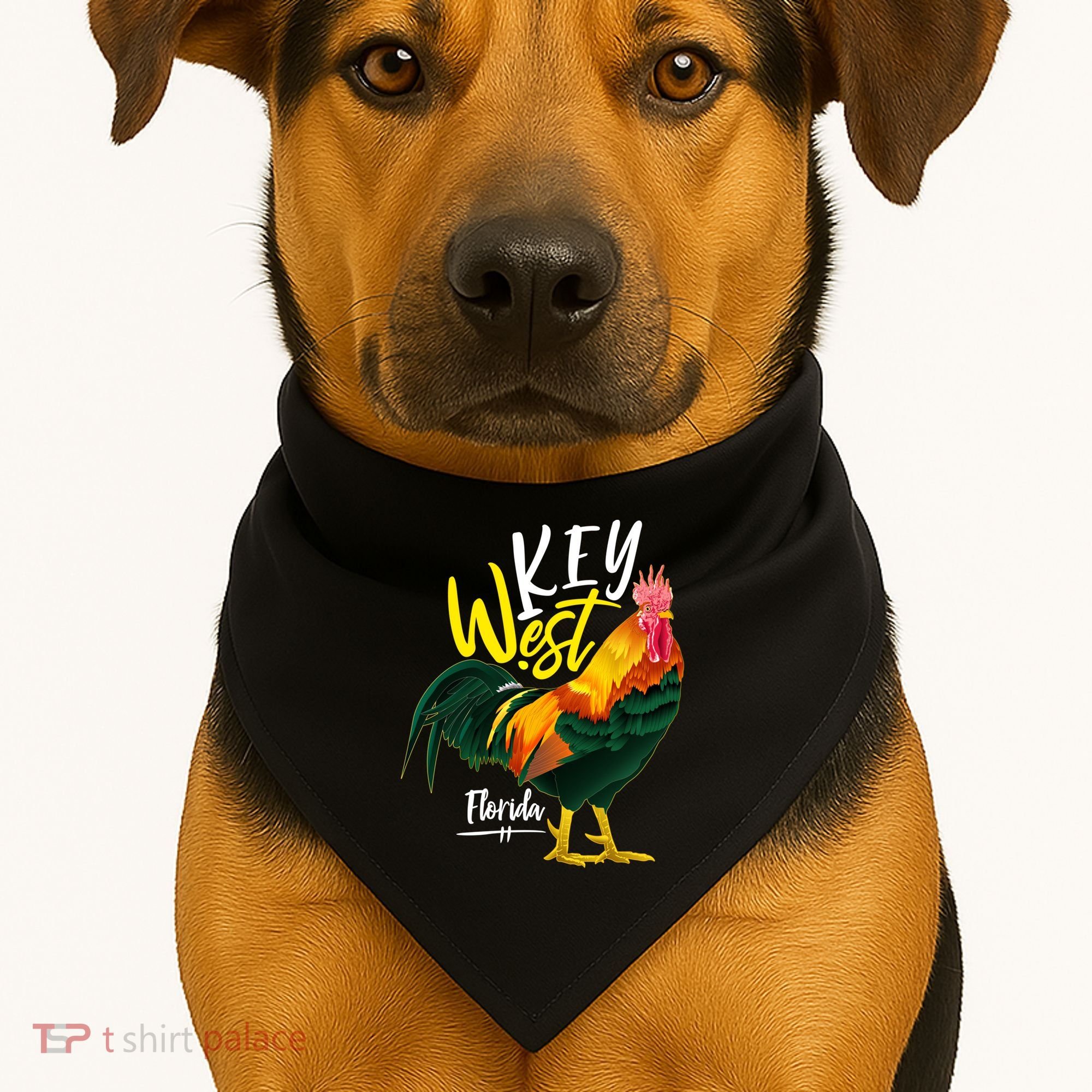 Key West Florida Keys Rooster Vacation Cruise Souvenir Gift Great Gift USA-Made Doggie Bandana