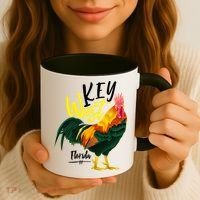 Key West Florida Keys Rooster Vacation Cruise Souvenir Gift Great Gift Coffee Mug thumb 3