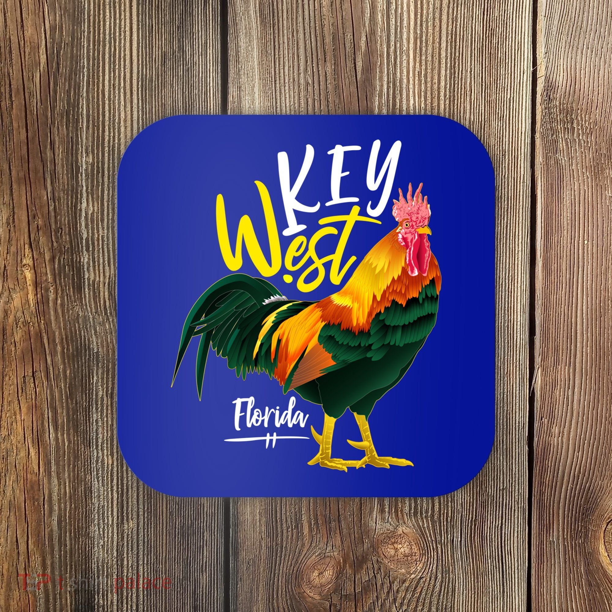 Key West Florida Keys Rooster Vacation Cruise Souvenir Gift Great Gift Coaster