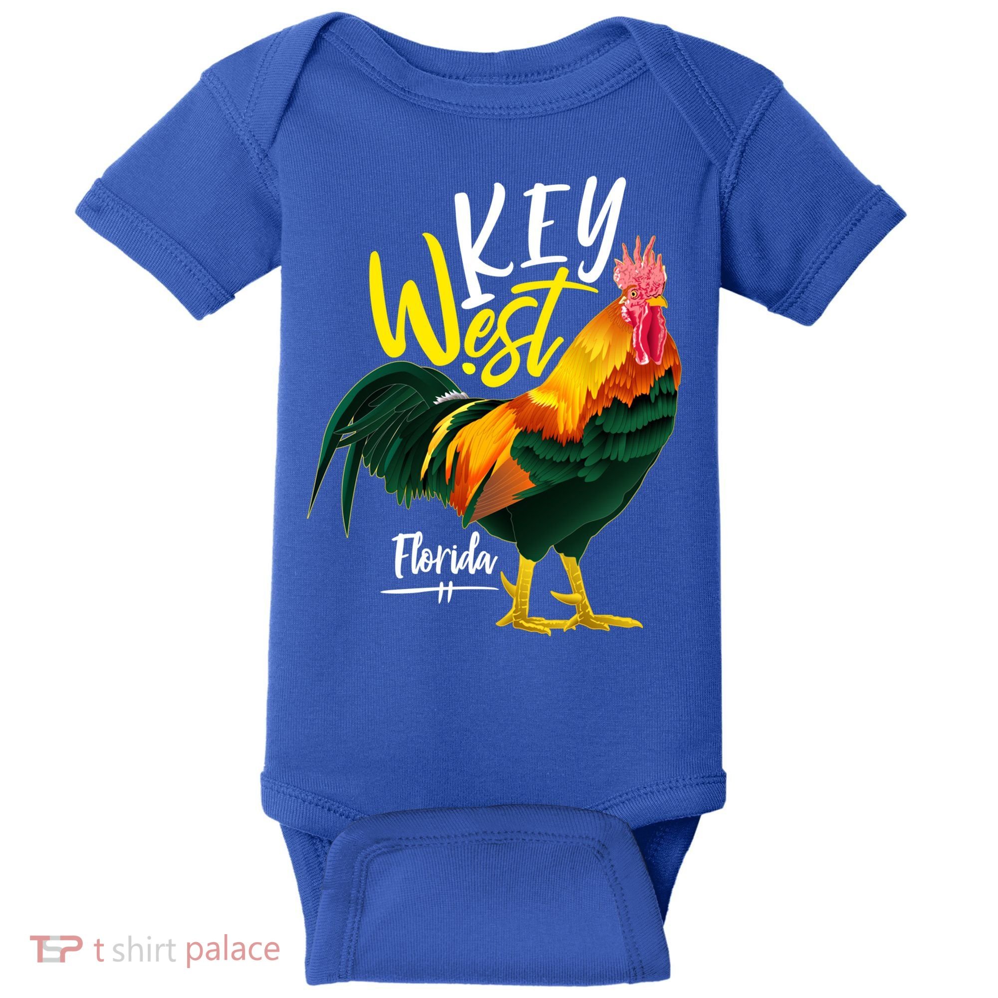 Key West Florida Keys Rooster Vacation Cruise Souvenir Gift Great Gift Baby Bodysuit
