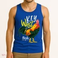 Key West Florida Keys Rooster Vacation Cruise Souvenir Gift Great Gift Tank Top thumb 3